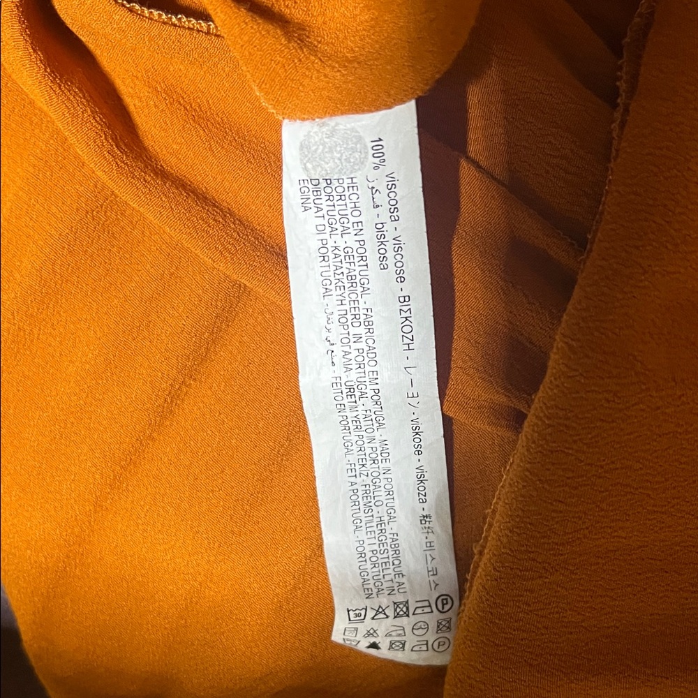 Zara Golden Yellow Ruffled Top - Picture 2 of 7